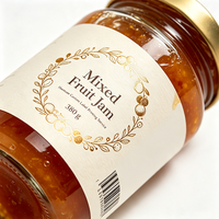 Etiquetas Adhesivas de Papel Dorado con Diseño Artístico para Frascos de Mermelada de Frutas Variadas de Fábrica Haoxuan, para Envases de Alimentos