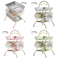 Table à langer de luxe double couche pour bébé avec matelas et housse de change doux, confortables et pratiques à utiliser