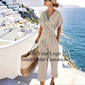 <strong>Women's</strong> V-Neck Wide Leg Jumpsuit <strong>Dressy</strong> Casual Batwing Sleeve <strong>Romper</strong> - Product Image 1