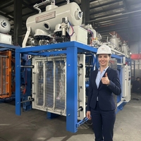 Nouvelle machine entièrement automatique de fabrication de boîtes en polystyrène haute capacité, machine de moulage de mousse EPS avec système de refroidissement par vide