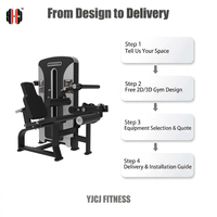 Machine à flexions de cuisses assise avec dossier réglable, rouleaux de guidage pour les jambes, stabilisateur avant et pile de poids pour salle de sport commerciale