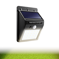 Lampu Dinding tenaga surya LED 20/100 kualitas tinggi 3 mode PIR Sensor gerak IP65 tahan air ABS 6000K lampu taman siang hari