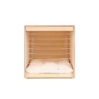 Niches pour chiens en pin massif de haute qualité, meubles élégants pour animaux de compagnie, avec lit pour chat et lit pour chien, maisons en bois pour chiens
