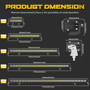 Nuova <span class=keywords><strong>barra</strong></span> luminosa a <span class=keywords><strong>LED</strong></span> antiriflesso da 52 pollici per veicoli <span class=keywords><strong>fuoristrada</strong></span>, adatta per Jeep, camion 4x4 e veicoli <span class=keywords><strong>fuoristrada</strong></span> - Product Image 6