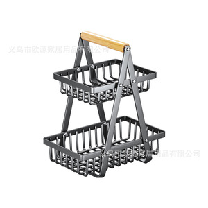 Portable Multi Layer Fruit <b>Basket</b> With Handle For Kitchen Living Room <b>Storage</b> Organizer <b>Rectangle</b> Shape OY PR Fruit <b>Basket</b> - Product Image 5