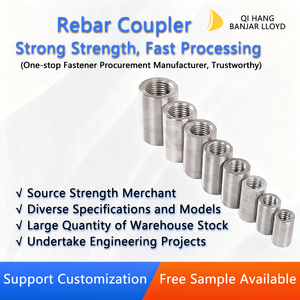 Manchon de couplage pour barres d'armature QIHANG à haute résistance à la traction, rondelle plate en acier galvanisé, épaisseur 6 mm, connexion mécanique pour le bureau - Product Image 2