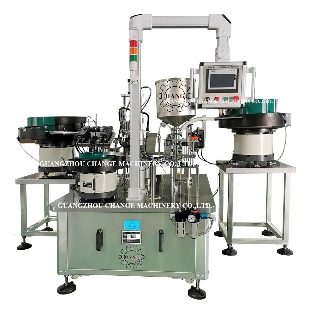 2024 Latest Inner Plugs Pressing Essential Oil Filling Capping Machine