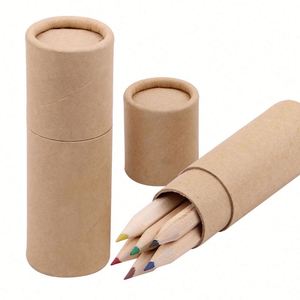 Juego de 6 Lápices de Colores Naturales de Madera de 3.5 Pulgadas con Logotipo de Arcoíris Personalizado y Estampado Personalizado - Product Image 4