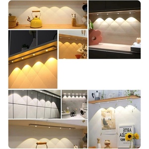 LED Under Cabinet <b>Wireless</b> Lights with Motion <b>Sensor</b> USB Rechargeable for Indoor Kitchen Closet Stairway 3 Color 20CM - Product Image 5