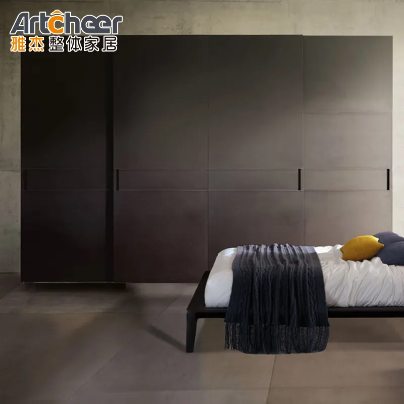 Cupboards for bedroom wardrobe modern design with glass hing door soft close for european market