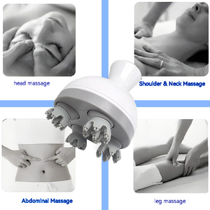 Masajeador de cabeza eléctrico integral para el cuerpo del cuero cabelludo resistente al agua inteligente de mano recargable - Product Image 4