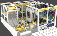 Équipement de terrain de jeux intérieur, structure de jeu souple multi-niveaux, parc d'attractions commercial pour enfants, labyrinthe personnalisé, certifié CE EN1176
