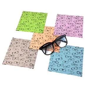 High Quality Reusable Senior Microfiber Glasses Wipes Lenses Cleaning Cloth Multi Color Spectacle Glasses Cloth with Logo