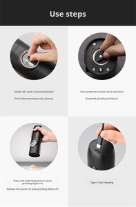 Juego de Molinillos de Pimienta al por Mayor con Base de Carga y Luz LED, Grosor Ajustable, Molinillo Automático de Sal Marina, Especias y Hierbas - Product Image 4