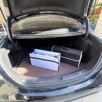 Organisateur de coffre de voiture en feutre avec logo personnalisé, boîte de rangement pliable pour coffre, conteneur de voyage portable pour dossier de siège de voiture