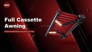 Tùy chỉnh Hợp kim nhôm ngoài trời ban công dù để che nắng tán hộp đầy đủ tự động gấp Kính thiên văn điều khiển từ xa PVC Patio bóng râm - Product Image 6