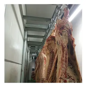 Stainless steel meat hanging rails of chilling room for slaughter house