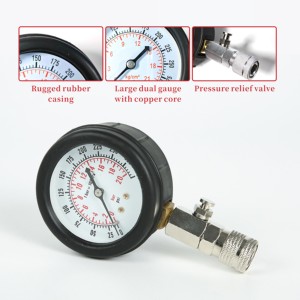 Bộ dụng cụ đo áp suất xy-lanh JINYUE 8 món, 0-300 Psi - Product Image 4