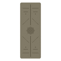 Tapis de yoga BOWL 183x61x5mm avec lignes de guidage Asana, antidérapant, pour la maison et le fitness