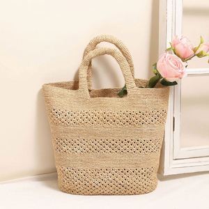 Handmade <b>Large</b> Capacity Raffia Straw <b>Bags</b> New Arrival Seaside <b>Beach</b> <b>Bags</b> Handbag - Product Image 1
