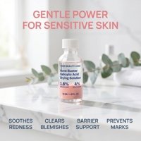 Lotion séchante à l'acide salicylique pour peaux sujettes à l'acné avec niacinamide et glycérine pour une exfoliation et une hydratation douces, logo personnalisé