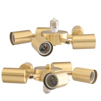 Cuivre un à deux 1 à 2 support de lampe de chauffage en céramique universel E27 douille de lampe de Base accessoires de luminaire de bricolage