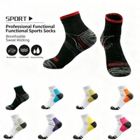 Chaussettes de course professionnelles transfrontalières en nylon tricoté pour jeunes, cyclisme en extérieur, basketball, compression élastique, absorbant la transpiration