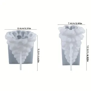 1Pc 3D Christmas Tree Shape Resin <b>Casting</b> Silicone Mold for DIY Xmas Decoration Aromatherapy Candles Wax Plaster Polymer Clay - Product Image 4