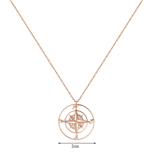 Ciondolo Bussola in Acciaio Inossidabile 316L Come Accessorio da Spiaggia Regalo per Donna - Product Image 3