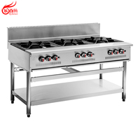 Cuisinière à gaz professionnelle en acier inoxydable robuste avec 3 brûleurs (GSPR-33)