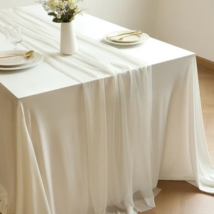 Sang trọng romancetable <span class=keywords><strong>Runner</strong></span> Bali gạc xếp li Khăn trải bàn cho tiệc cưới buổi tối khăn ăn và placemats bán buôn trang trí - Product Image 2