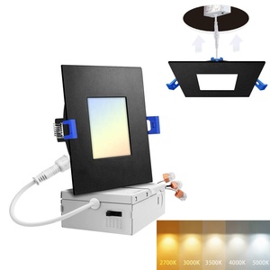 Plafonnier encastré intelligent ultra-plat de 4 pouces 8W, étanche, ETL, 5CCT sélectionnables, petit panneau lumineux LED - Product Image 4