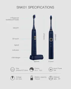 新しいトレンド製品IPX7防水振動カスタマイズロゴoem電動歯ブラシ