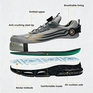 <span class=keywords><strong>Scarpe</strong></span> da Lavoro Sportive con Punta in Acciaio, Ammortizzazione ad Aria, Traspiranti, con Chiusura a Rotazione, <span class=keywords><strong>Scarpe</strong></span> <span class=keywords><strong>Antinfortunistiche</strong></span> Leggere <span class=keywords><strong>per</strong></span> Uomo - Product Image 3