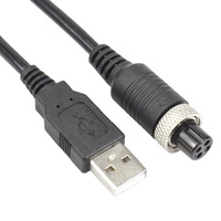 Cable de alimentación de extensión de conector M12 a USB de 4 pines, Cable de actuador impermeable M12, chaqueta de PVC, fibra óptica Coaxial Din USB M8 de 4 pines