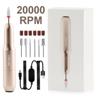 Ensemble de prises USB portables Perceuse à ongles électrique avec outil de polissage de fichier de pédicure pour polisseuse à ongles