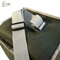 Sac isotherme pliable réutilisable en tissu Oxford, avec poche avant et bandoulière réglable, idéal pour les pique-niques et le camping en extérieur