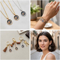 Breloques Tarot Soleil Lune Étoile pour la fabrication de bijoux, 3 mm, alliage de zinc émaillé avec strass, 8 styles