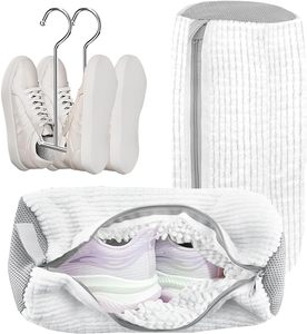Bolsa de Lavandería Reutilizable Blanca para Guardar Zapatillas Deportivas, Tenis, etc., Kit de Lavado de Zapatos para Lavadora y Secadora - Product Image 1