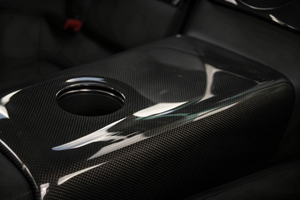 Garniture de porte-gobelet en fibre de carbone sèche pour Nissan GT-R R35 2008-2016 - Product Image 4