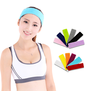جديد العصابات العرق الرياضية العضوية القطنية للنساء الرطوبة Wicking الرياضية القطنية تيري العصابات العرق القماش - Product Image 1