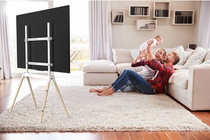 Artistic <strong>Easel</strong> <strong>TV</strong> Floor <strong>Stand</strong> for 55 - 86 Inch LCD LED Flat Screens <strong>TVs</strong> Height Adjustable Studio <strong>TV</strong> Display <strong>Stand</strong> With 4 Wood l - Product Image 5