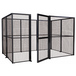 <span class=keywords><strong>Cage</strong></span> de rangement de sécurité pour grand atelier en métal et fer noir Casiers de rangement pour grands articles de bureau industriel - Product Image 1