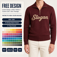 Pull en maille pour homme personnalisé Logan, col montant zippé, col montant, pull en maille, fabrication OEM, usine source, marque privée
