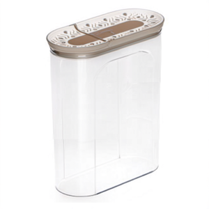 Barattolo plastica (2Lt) TOSCA porta cereali con dosatore <b>Tortora</b> 55010 - Product Image 2