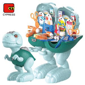 45 pièces jouets de dinosaure glissants faisant semblant de jouer au <span class=keywords><strong>docteur</strong></span>, ensemble médical dinosaure étui pour enfants - Product Image 1
