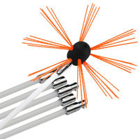Brosse de cheminée Kit de nettoyage de cheminée Brosse en nylon durable pour cheminée Séchoir à conduit d'aération Kit de nettoyage de conduit Outil de balayage de cheminée
