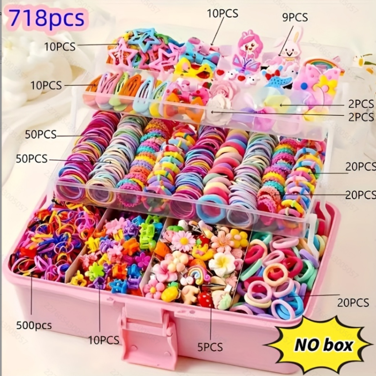 Ensemble de 718 pièces, emballé en sachet individuel.