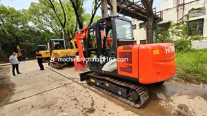 Mini-excavatrice Hitachi ZX60 d'occasion d'origine japonaise, 6 tonnes, avec moteur hydraulique sur chenilles et moteur à haut rendement. - Product Image 3