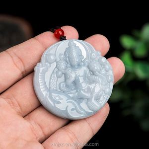 จี้น้ำแข็ง<span class=keywords><strong>หยก</strong></span>พม่าสำหรับผู้ชายและผู้หญิงได้รับการรับรอง - Product Image 4